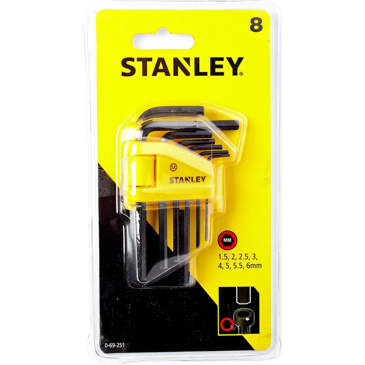 Набор торцевых шестигранных ключей STANLEY 8шт 0-69-251 — Фото 1